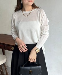 prose verse | ラグランスリーブシアーラメニット(ニット/セーター)