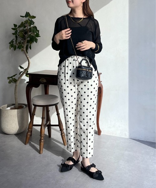 prose verse(プロズヴェール)の「ラグランスリーブシアーラメニット(ニット/セーター・レディース・シルバー/オフホワイト/ブラック・フリ-)」の13枚目の写真