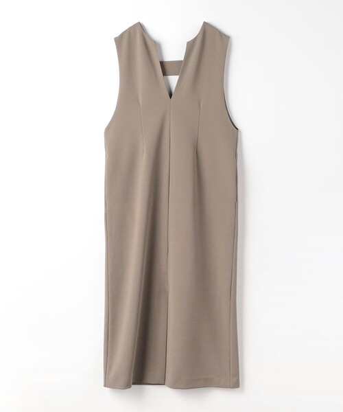 green label relaxing（グリーンレーベルリラクシング）の「ジョーゼット ジャンパースカート（ワンピース・レディース・ブラック/モカ/ネイビー・FREE）」の4枚目の写真