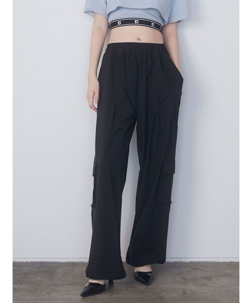 EMODA（エモダ）の「ナイロンタックパンツ（その他パンツ・レディース・ホワイト/ブラック/グレー・FREE）」の3枚目の写真