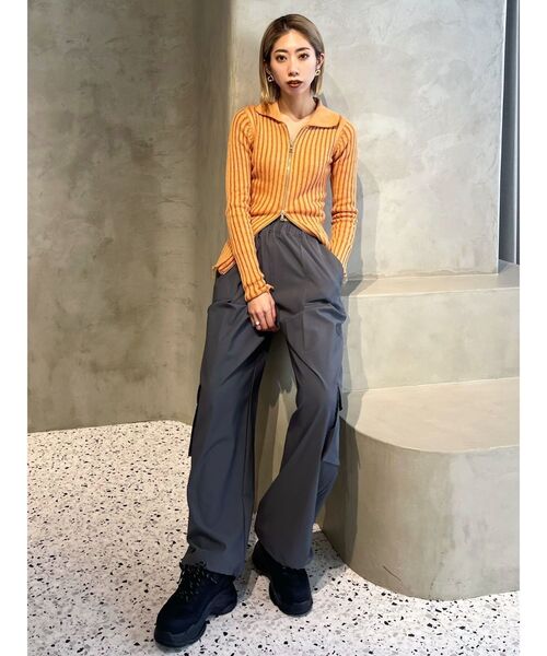 EMODA（エモダ）の「ナイロンタックパンツ（その他パンツ・レディース・ホワイト/ブラック/グレー・FREE）」の8枚目の写真