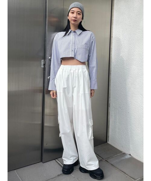 EMODA（エモダ）の「ナイロンタックパンツ（その他パンツ・レディース・ホワイト/ブラック/グレー・FREE）」の17枚目の写真