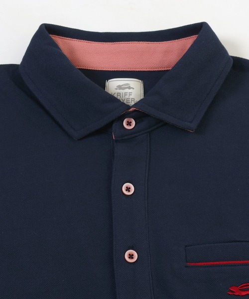 KRIFF MAYER（クリフメイヤー）の「ツアーポロ（ポロシャツ・メンズ・ピンク/ミント/ネイビー/ブラック/オフホワイト/グレー/ブルー/ダークグリーン/ターコイズブルー・SMALL/MEDIUM/LARGE/X-LARGE）」の20枚目の写真