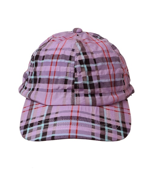14+（イチヨンプラス）の「シャーリングチェックバックリボンキャップ（キャップ・レディース・ベージュ/パープル/ブラック・MEDIUM/kids-XL）」の11枚目の写真