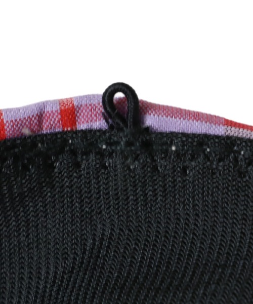 14+（イチヨンプラス）の「シャーリングチェックバックリボンキャップ（キャップ・レディース・ベージュ/パープル/ブラック・MEDIUM/kids-XL）」の12枚目の写真