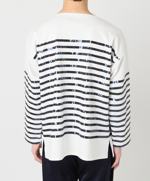 EDIFICE(エディフィス)の「【COUTURE D`ADAM / クチュールドアダム】Sequin Basque Shirt(Tシャツ/カットソー・メンズ・ホワイト・FREE)」の2枚目の写真