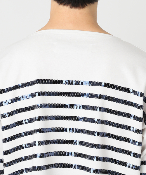 EDIFICE(エディフィス)の「【COUTURE D`ADAM / クチュールドアダム】Sequin Basque Shirt(Tシャツ/カットソー・メンズ・ホワイト・FREE)」の4枚目の写真
