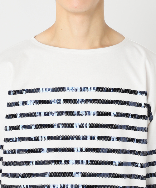 EDIFICE(エディフィス)の「【COUTURE D`ADAM / クチュールドアダム】Sequin Basque Shirt(Tシャツ/カットソー・メンズ・ホワイト・FREE)」の5枚目の写真