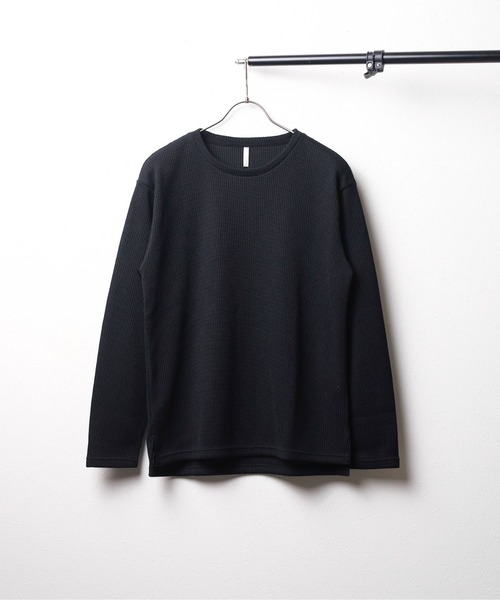 Mag.(マグ)の「【ロングスリーブクルーネックリブ編みニットソー(ニット/セーター・メンズ・ブラック・LARGE)」の1枚目の写真