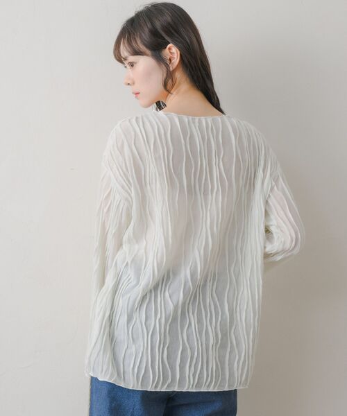 RETRO GIRL（レトロガール）の「ウェーブカットソー（Tシャツ/カットソー・レディース・ブラック/ブルー/ナチュラル・FREE）」の12枚目の写真