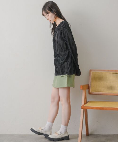 RETRO GIRL（レトロガール）の「ウェーブカットソー（Tシャツ/カットソー・レディース・ブラック/ブルー/ナチュラル・FREE）」の15枚目の写真