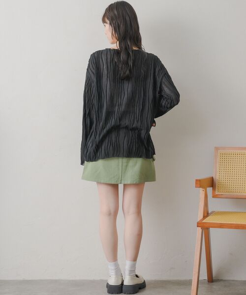 RETRO GIRL（レトロガール）の「ウェーブカットソー（Tシャツ/カットソー・レディース・ブラック/ブルー/ナチュラル・FREE）」の16枚目の写真