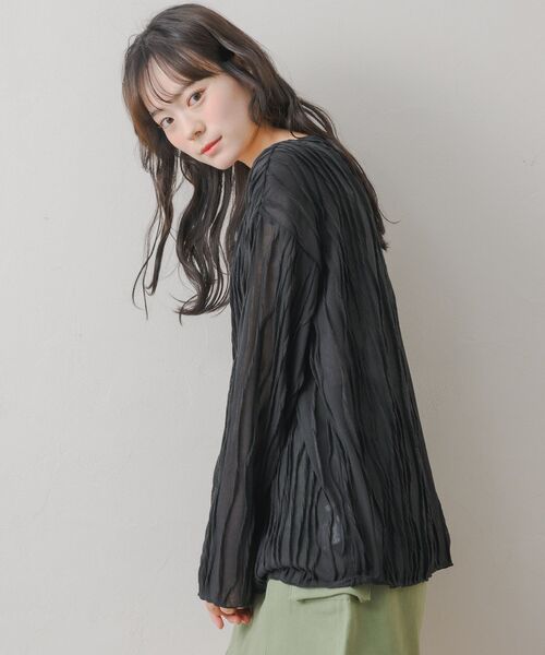 RETRO GIRL（レトロガール）の「ウェーブカットソー（Tシャツ/カットソー・レディース・ブラック/ブルー/ナチュラル・FREE）」の19枚目の写真