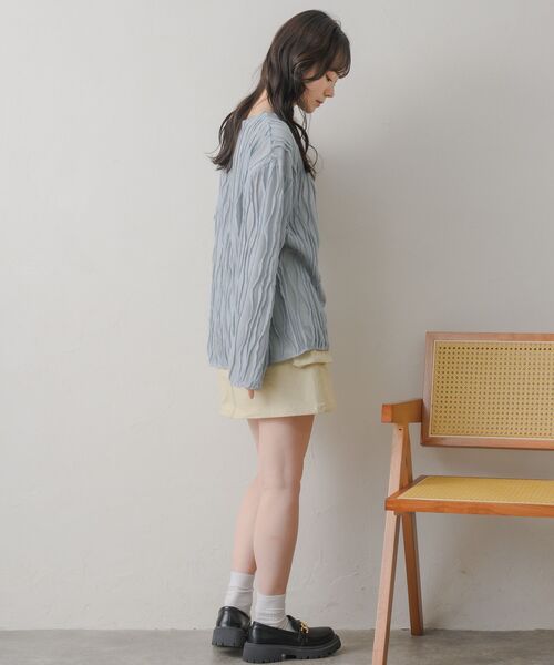 RETRO GIRL（レトロガール）の「ウェーブカットソー（Tシャツ/カットソー・レディース・ブラック/ブルー/ナチュラル・FREE）」の22枚目の写真