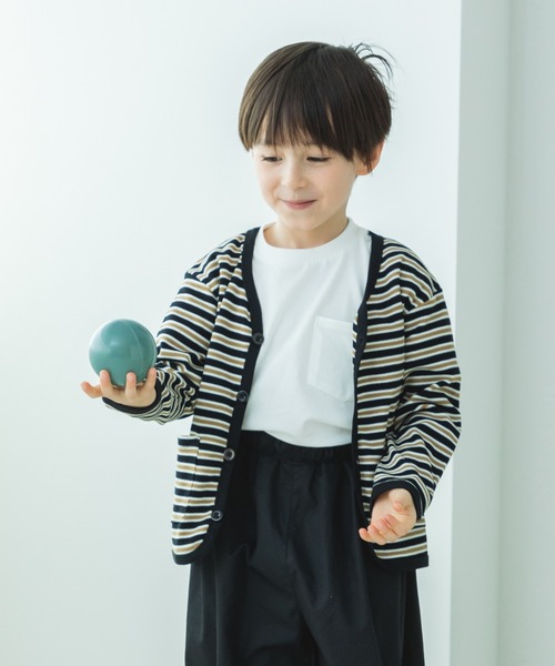 pairmanon（ペアマノン）の「選べる10デザイン ワッフル パイピングカーディガン（カーディガン/ボレロ・キッズ・ホワイト系その他/ブラック系その他3/ホワイト系その他2/ブラック系その他2/ライトベージュ/ライトブルー/ピンク系その他/グレー系その他/ブラック/アイボリー・120/100/90/110/130/140/150）」の11枚目の写真