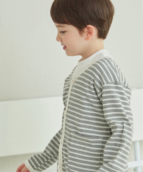 pairmanon（ペアマノン）の「選べる10デザイン ワッフル パイピングカーディガン（カーディガン/ボレロ・キッズ・ホワイト系その他/ブラック系その他3/ホワイト系その他2/ブラック系その他2/ライトベージュ/ライトブルー/ピンク系その他/グレー系その他/ブラック/アイボリー・120/100/90/110/130/140/150）」の13枚目の写真
