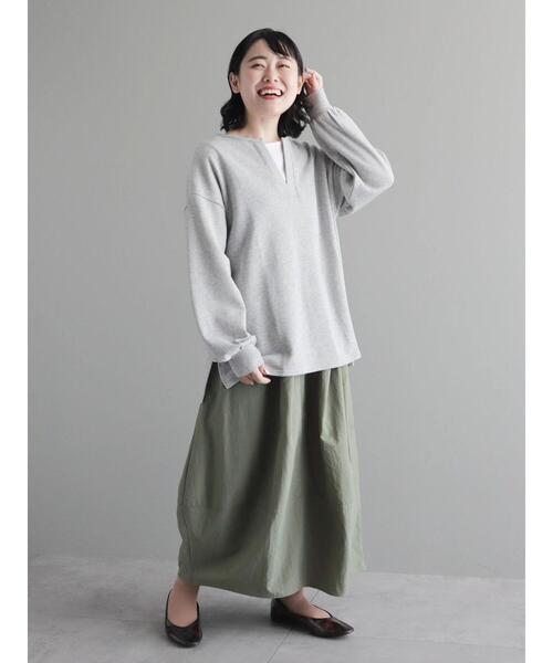 CRAFT STANDARD BOUTIQUE(クラフトスタンダードブティック)の「ウェストフリルバルーンスカート(スカート・レディース・ネイビー/カーキ・FREE)」の12枚目の写真