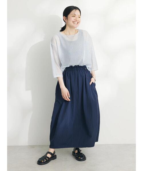 CRAFT STANDARD BOUTIQUE(クラフトスタンダードブティック)の「ウェストフリルバルーンスカート(スカート・レディース・ネイビー/カーキ・FREE)」の15枚目の写真