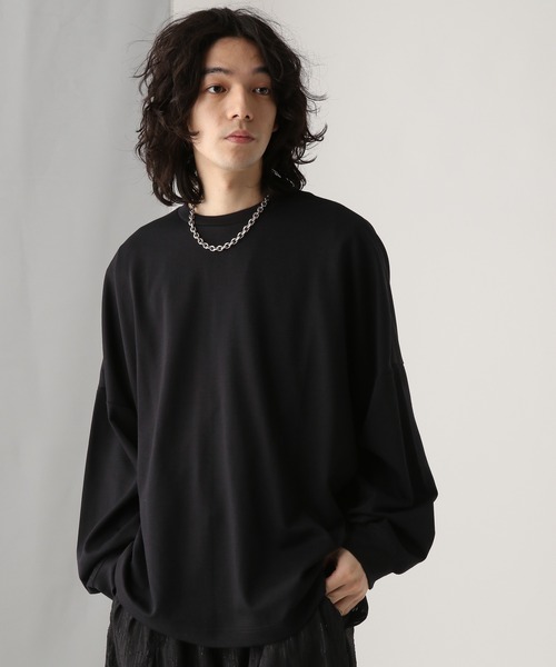 HARE（ハレ）の「ポンチドルマンカットソー(HARE)（Tシャツ/カットソー・メンズ・ブラウン/ホワイト/ブラック/パープル・MEDIUM/SMALL）」の8枚目の写真