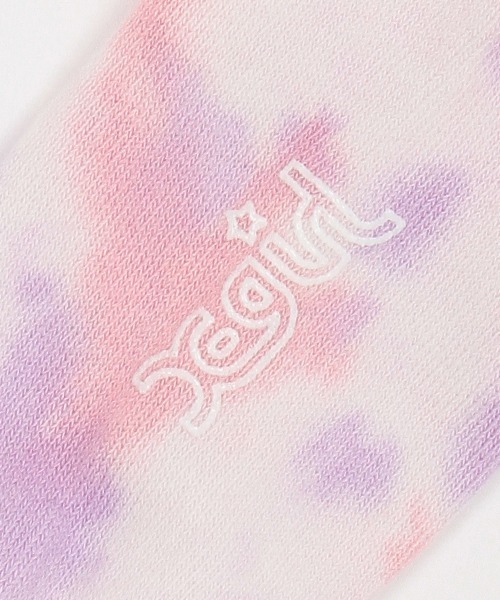 X-girl Stages（エックスガールステージス）の「ロゴ刺繍ルーズソックス（ソックス/靴下・キッズ・オフホワイト/マルチ/ラベンダー・19-21cm/17-19cm/15-17cm/13-15cm）」の8枚目の写真