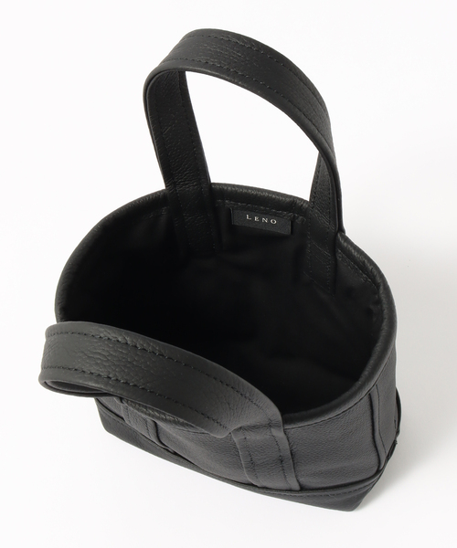 LENO（リノ）の「【LENO / リノ】LEATHER TOTE BAG MINI（トートバッグ・メンズ・ブラック・SMALL）」の6枚目の写真