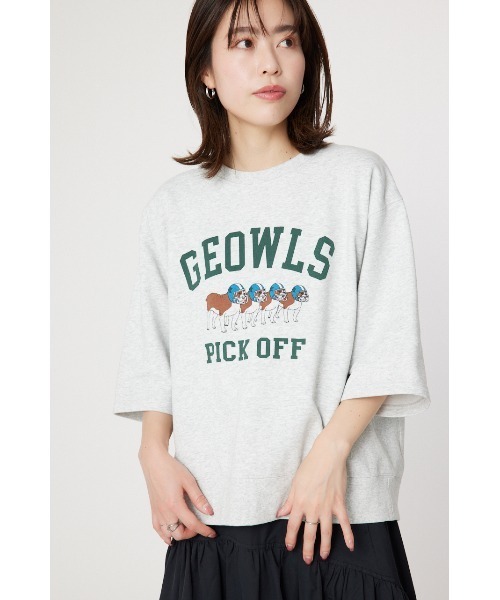 RODEO CROWNS WIDE BOWL（ロデオクラウンズワイドボウル）の「アソートショートスリーブスウェット（スウェット・レディース・ブルー/チャコールグレー/ライトピンク/グレー×ホワイト・FREE）」の3枚目の写真