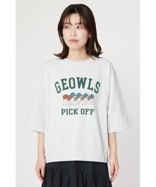 RODEO CROWNS WIDE BOWL（ロデオクラウンズワイドボウル）の「アソートショートスリーブスウェット（スウェット・レディース・ブルー/チャコールグレー/ライトピンク/グレー×ホワイト・FREE）」の6枚目の写真