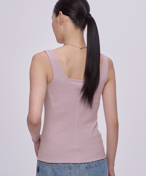 OUR WACOAL アワワコール　カップ付きコットンリブタンクトップ　Mサイズ セール】カップ付きコットンリブタンクトップ（タンクトップ