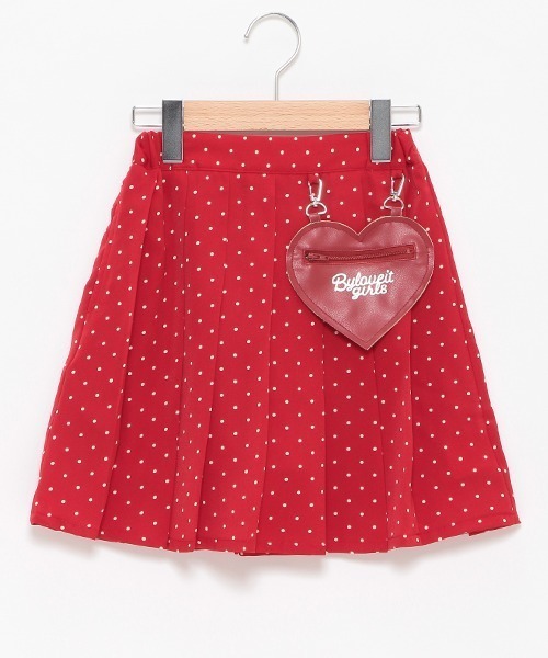 by LOVEiT(バイラビット)の「インパンつきハートポシェットドットプリーツスカート(スカート・キッズ・ブラック/レッド/オフホワイト/グリーン・120cm/130cm/140cm/150cm/160cm)」の11枚目の写真