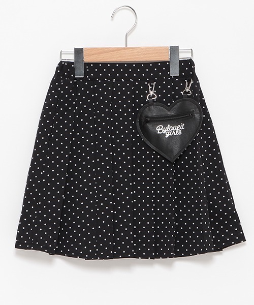 by LOVEiT(バイラビット)の「インパンつきハートポシェットドットプリーツスカート(スカート・キッズ・ブラック/レッド/オフホワイト/グリーン・120cm/130cm/140cm/150cm/160cm)」の10枚目の写真