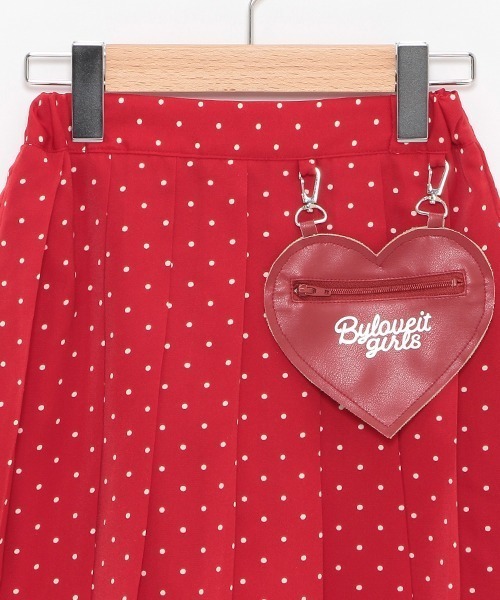 by LOVEiT(バイラビット)の「インパンつきハートポシェットドットプリーツスカート(スカート・キッズ・ブラック/レッド/オフホワイト/グリーン・120cm/130cm/140cm/150cm/160cm)」の13枚目の写真
