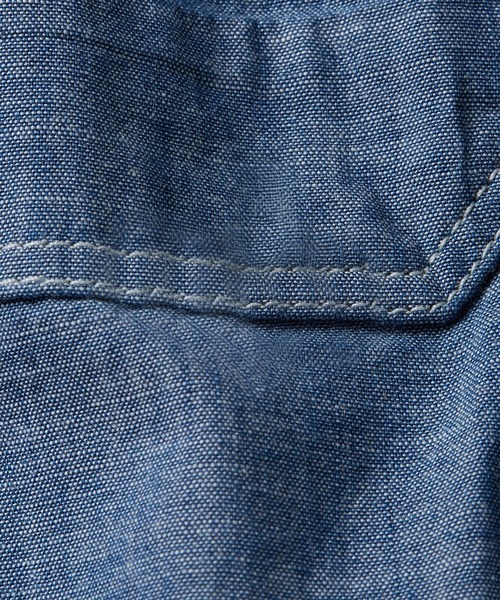 G-STAR(ジースター)の「DOUBLE POCKET RELAXED SHIRT/ショートスリーブデニムシャツ/シャンブレーシャツ(シャツ/ブラウス・メンズ・ダークインディゴブルー・SMALL/MEDIUM/LARGE/X-SMALL/X-LARGE)」の2枚目の写真