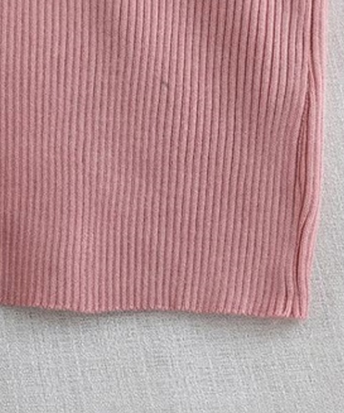 Miniministore(ミニミニストア)の「異素材ニットトップス レディース 韓国(ニット/セーター・レディース・ブラック/ベージュ/ピンク/ホワイト・FREE)」の21枚目の写真