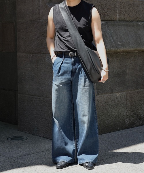 CALLNE（カルネ）の「【CALLNE】Tech Half Moon Shoulder Bag / テックハーフムーンショルダーバッグ（ショルダーバッグ・メンズ・ブラック系2/ブラック系1/ホワイト系1/グレー系1・FREE）」の8枚目の写真