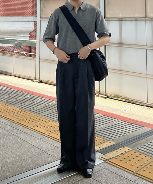 CALLNE（カルネ）の「【CALLNE】Tech Half Moon Shoulder Bag / テックハーフムーンショルダーバッグ（ショルダーバッグ・メンズ・ブラック系2/ブラック系1/ホワイト系1/グレー系1・FREE）」の11枚目の写真