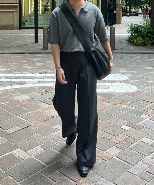 CALLNE（カルネ）の「【CALLNE】Tech Half Moon Shoulder Bag / テックハーフムーンショルダーバッグ（ショルダーバッグ・メンズ・ブラック系2/ブラック系1/ホワイト系1/グレー系1・FREE）」の15枚目の写真