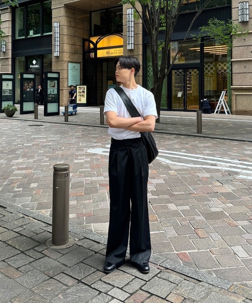 CALLNE（カルネ）の「【CALLNE】Tech Half Moon Shoulder Bag / テックハーフムーンショルダーバッグ（ショルダーバッグ・メンズ・ブラック系2/ブラック系1/ホワイト系1/グレー系1・FREE）」の19枚目の写真