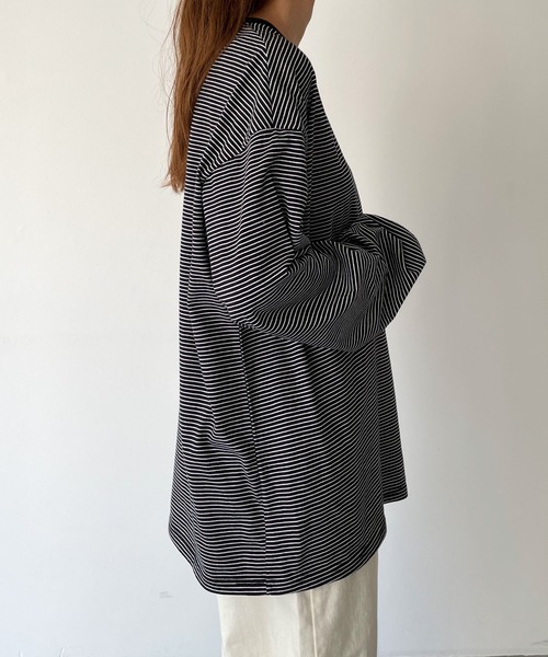 バーバリーブルーレーベル ニット半袖ボーダートップス BLUE LABEL ボーダーTシャツ バーバリーブルーレーベル サイズ38 半袖 ボーダー  ニット バーバリーブルーレーベル 長袖Ｔシャツ トップス ボーダー柄 レースアップ レディース 38サイズ 白×紺 BURBERRY BLUE  LABEL ... BURBERRY BLUE LABEL ストライプTシャツ 38