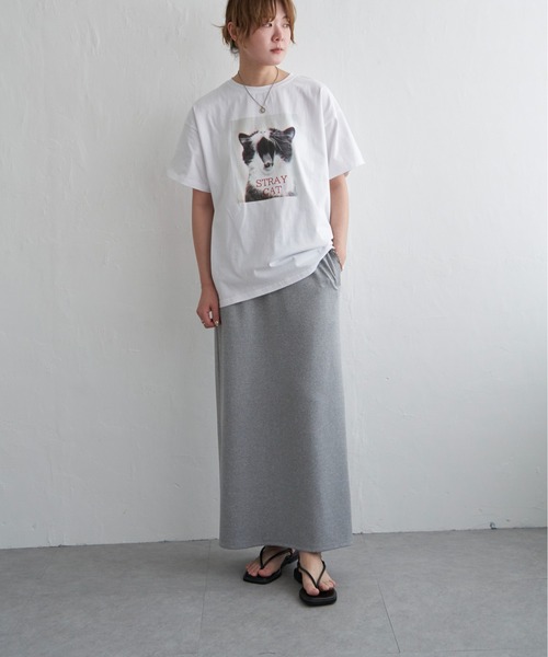 notch.(ノッチ)の「ベア天竺 キャットプリントTシャツ(Tシャツ/カットソー・レディース・ブラック/その他2・M)」の14枚目の写真