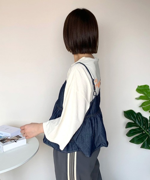 CRB（シーアールビー）の「デニムキャミビスチェ（ベスト・レディース・インディゴブルー/ブルー・F）」の6枚目の写真