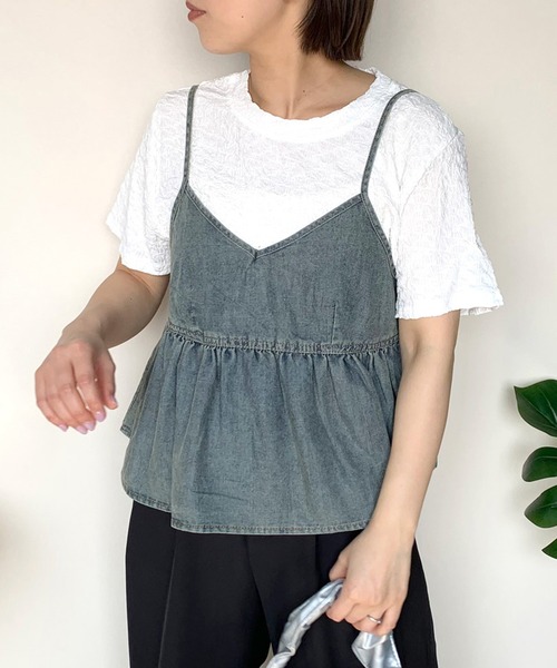 CRB（シーアールビー）の「デニムキャミビスチェ（ベスト・レディース・インディゴブルー/ブルー・F）」の14枚目の写真