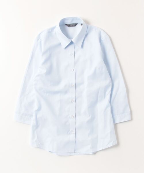 TOKYO SHIRTS（トウキョウシャツ）の「形態安定ノーアイロン レギュラー 7分袖ビジネスワイシャツ（ビジネスシャツ・レディース・サックスブルー・M/L/XL/LL/S/XS）」の6枚目の写真