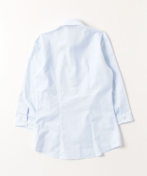 TOKYO SHIRTS（トウキョウシャツ）の「形態安定ノーアイロン レギュラー 7分袖ビジネスワイシャツ（ビジネスシャツ・レディース・サックスブルー・M/L/XL/LL/S/XS）」の7枚目の写真