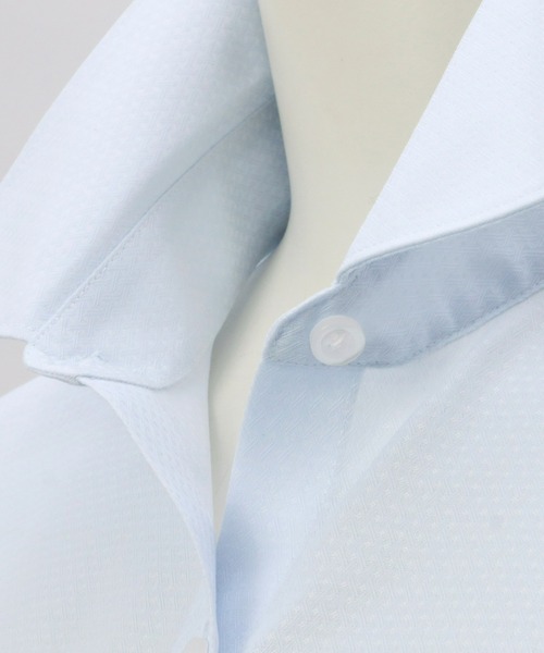 TOKYO SHIRTS（トウキョウシャツ）の「形態安定ノーアイロン レギュラー 7分袖ビジネスワイシャツ（ビジネスシャツ・レディース・サックスブルー・M/L/XL/LL/S/XS）」の3枚目の写真