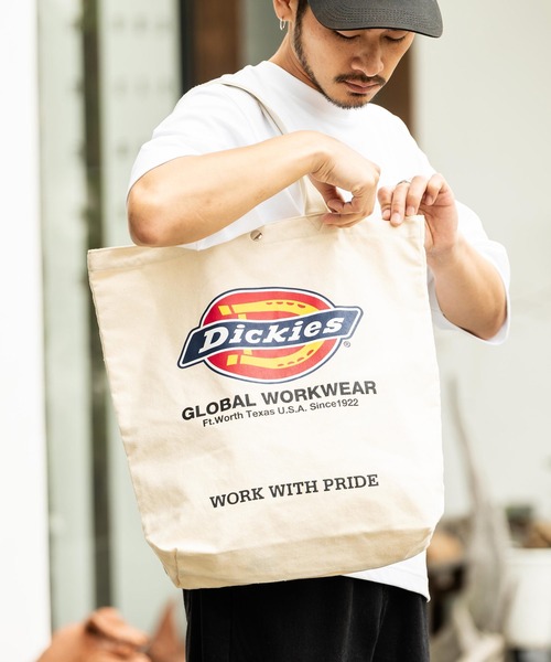 Dickies(ディッキーズ)の「Dickies ディッキーズ キャンバストートバッグ / DK LOGO TC CANVAS TOTE BAG(トートバッグ・メンズ・レッド/ネイビー/オフホワイト/ブラック・FREE)」の5枚目の写真