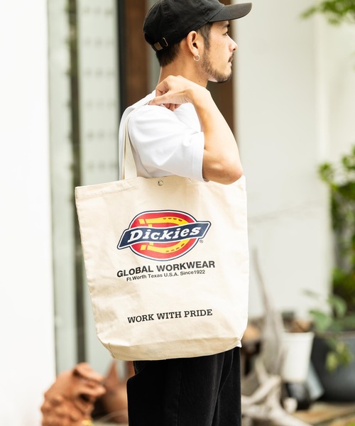 Dickies(ディッキーズ)の「Dickies ディッキーズ キャンバストートバッグ / DK LOGO TC CANVAS TOTE BAG(トートバッグ・メンズ・レッド/ネイビー/オフホワイト/ブラック・FREE)」の6枚目の写真