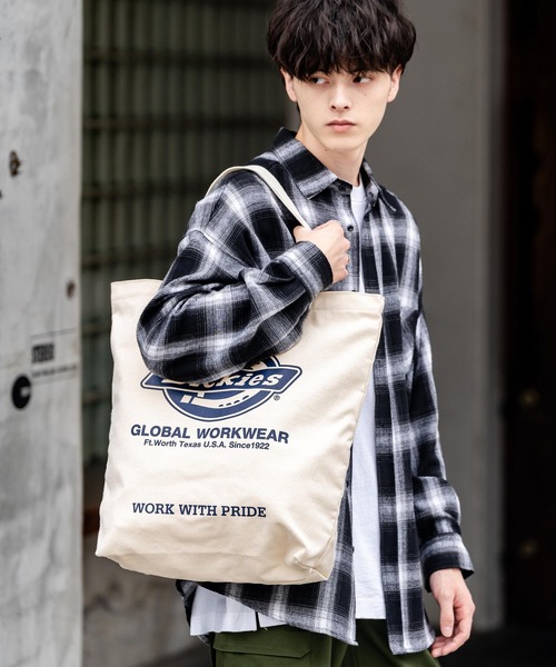 Dickies(ディッキーズ)の「Dickies ディッキーズ キャンバストートバッグ / DK LOGO TC CANVAS TOTE BAG(トートバッグ・メンズ・レッド/ネイビー/オフホワイト/ブラック・FREE)」の11枚目の写真
