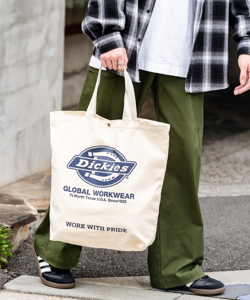Dickies(ディッキーズ)の「Dickies ディッキーズ キャンバストートバッグ / DK LOGO TC CANVAS TOTE BAG(トートバッグ・メンズ・レッド/ネイビー/オフホワイト/ブラック・FREE)」の12枚目の写真