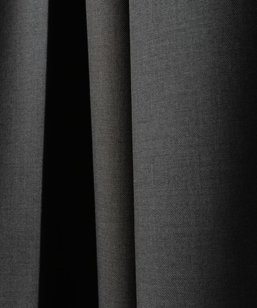 NILWAY(ニルウェイ)の「センタープレス フェイクポケット ワイドフレア 袴パンツ/ ワイド スラックス パンツ(スラックス・メンズ・杢グレー/チャコールグレー/カーキ/ブラック・LARGE/MEDIUM/SMALL)」の19枚目の写真