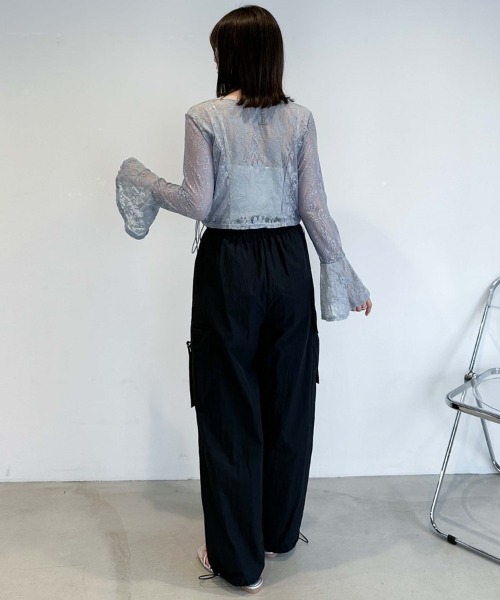 archives(アルシーヴ)の「カットレースドロストカーディガン(Tシャツ/カットソー・レディース・アイボリー/ブラック/ブルーグレー・MEDIUM)」の21枚目の写真